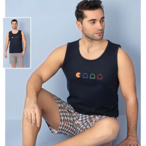 herren pyjama schlafanzug shorty schwarz xl kurzarm 2 teiler c 71